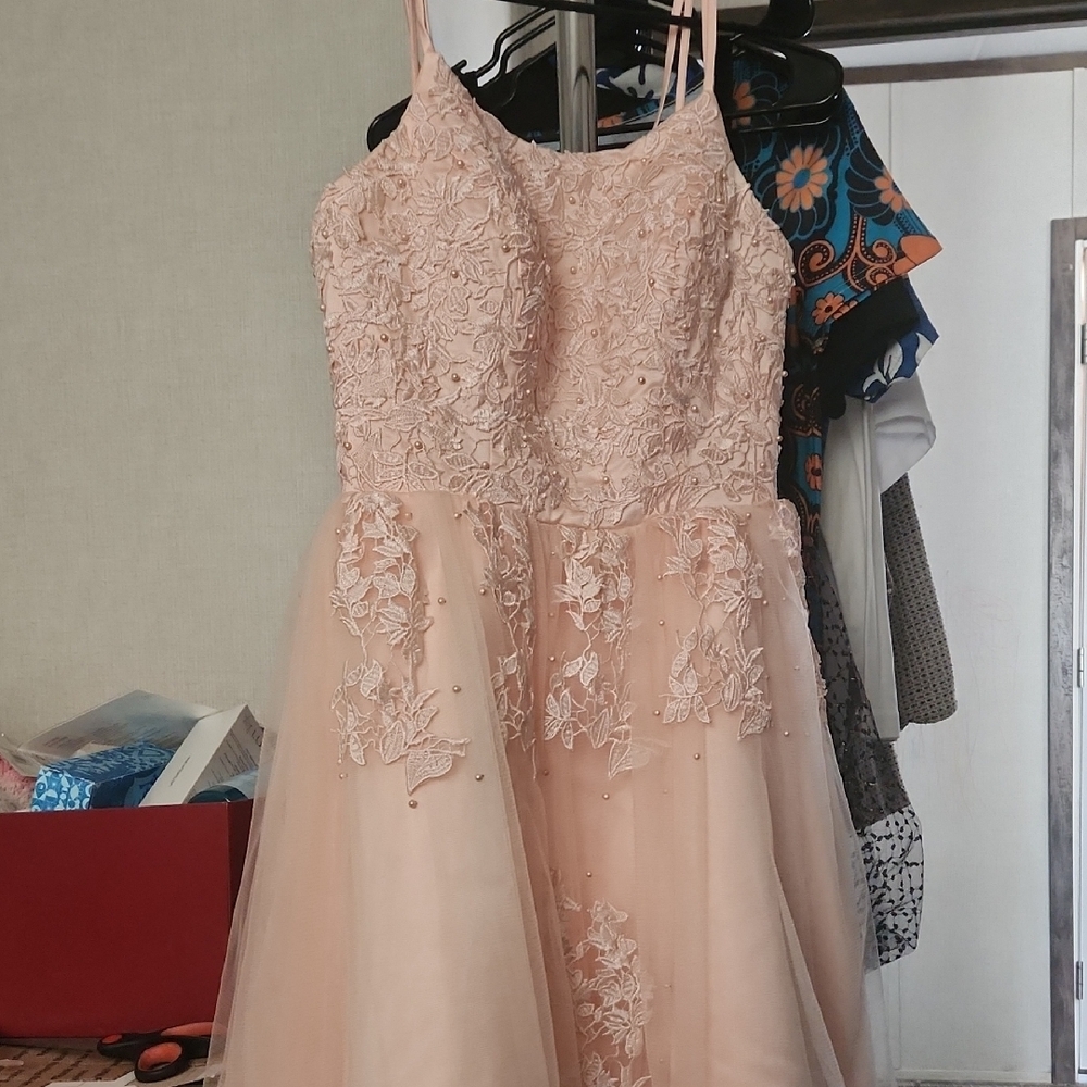 Elegant Pink Lace Kids Dress